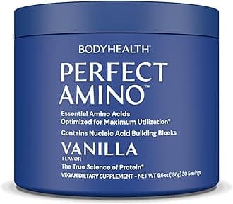 PerfectAmino Powder - BCAA and EAA Powder for Pre and Post Workout - Amino Acid Energy Drink for Men and Women to Support Lean Muscle and Recovery - Vanilla - 30 Servings