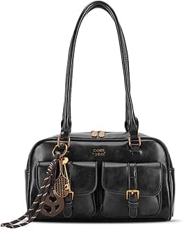 Shoulder Bag Retro Top Handle Bag Y2k 90s Multiple Pockets Designer Handbag Soft Trendy Underarm Purse