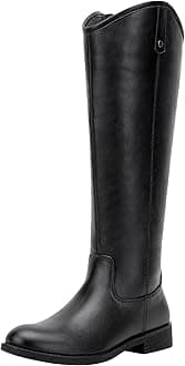 Vepose Women's Knee High Boots 956 Zipper Casual Tall Fashion Boots for Women, Tall-956-black, 8