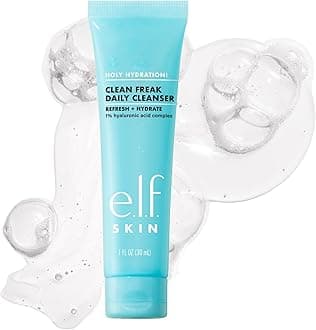 e.l.f. SKIN Holy Hydration! Clean Freak Daily Cleanser Mini, Gentle Hydrating Face Cleanser, Made With Hyaluronic Acid, Vegan & Cruelty-Free, 1 fl oz