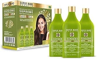 Brazillian Keratin Supreme Hair Smoothening Kit, Ideal For Thick, Persistent, and Afro Hair, Straightness and Soften Hair, 3x1000 ml