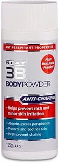 Neat 3B Anti Chafing Body Powder - Medicated Antiperspirant Talcum Powder for...