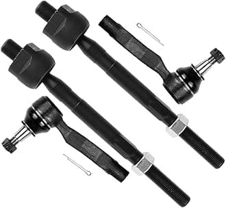 SCITOO 4pcs Suspension Kit 2 Front Inner 2 Outer Tie Rod End fit for 2003 2004 2005 2006 2007 Infiniti G35 2007 2008 2009 Nissan 350Z EV80279 ES80579 ES80578
