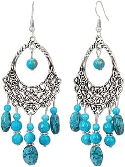 Latest Bohemian Oxidized Silver Earrings For Women & Girls