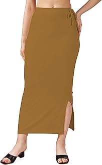 COCOFAB Lycra Saree Shapewear Petticoat for Women, Cotton Blended,Petticoat,Skirts for Women,Shape Wear Dress for Saree