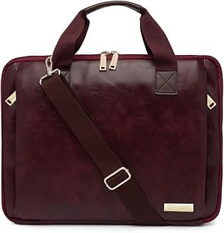 Stylish Leather Office Laptop Bag Handbag for Men & Women| Slim,Briefcase,Messenger Bags| Fits 13",14", 15.6" Macbook Laptops, Birthday Gift for Husband/Father, Corporate Diwali Gifts