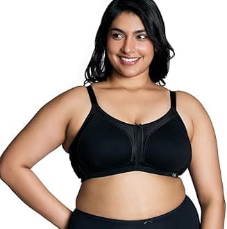 NYKD NYB101 Wirefree Cotton M-Frame Bounce Control Non-Padded Full Coverage Bra for Women