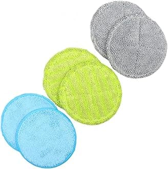 DFsucces Microfibre Floor Mop - 6 Pcs Heavy Duty Wet Dry Cleaning Pad Set With Floating Pads for Hardwood Laminate Floors