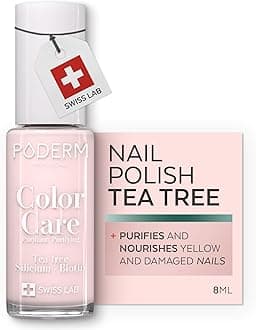 Swiss-Made Antifungal Nail Polish – Nude Blush | Breathable Treatment with Tea Tree, Silicon & Biotin | Strengthens, Repairs & Conceals Yellow, Brittle & Damaged Nails | Podiatrist-Developed