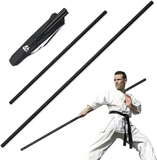 4ft & 6ft Collapsible Bo Staff – Foam-Padded Martial Arts Training Staff for Safe Practice, Portable Design with Carry Bag