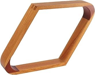 Solid Wood Billiard 8-Ball Triangle / 9-Ball Diamond Pool Ball Racks for 2-1/4" Pool Balls, Pool Table Accessories