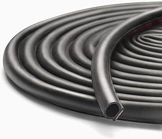 SZZSAF Weather Stripping Seal Strip for Doors/Windows, Self-Adhesive Backing Seals Large Gap， Easy Cut to Size (26FEET, Black)