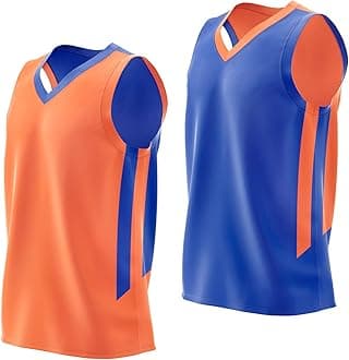 Reversible Men's Mesh Athletic Basketball Jersey Single for Team Scrimmage