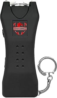 Super Heavy Duty Keychain Stun Gun with Flashlight for Men and Women self Defense Device, Rechargeable Stun Gun, Nylon Holsters