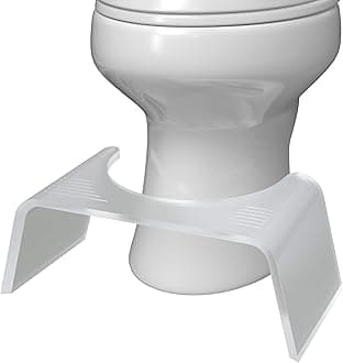 Squatty PottyFrosted Ghost Acrylic Toilet Stool, Clear, 7 Inch