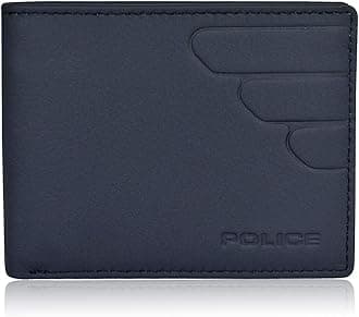 POLICEBolt Men's Leather RFID Slim Card Wallet, Latest Gents Purse for Card Holder, Gifts for Men - Navy