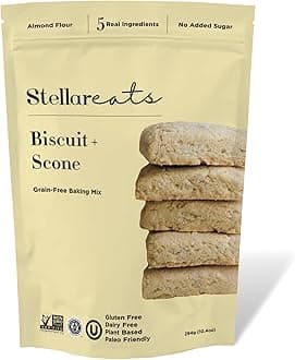 Grain-Free Biscuit & Scone Baking Mix | Gluten-Free, Dairy-Free, Plant-Based, Paleo-Friendly | Buttery & Decadent Flavor | Almond Flour-Based | Non-GMO Project Verified, Kosher | 10.4 oz | 1 Pack