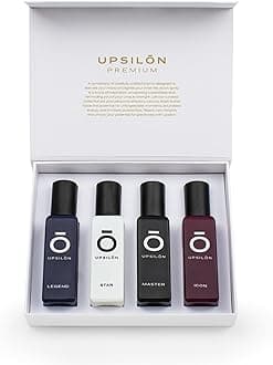 UPSILON Premium Man Perfume Gift Set 4 x 20 ml for Men with Icon, Legend, Master and Star Perfume | Long Lasting EDP Fragrance Scent