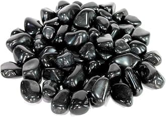Creative Farmer 1Kg Black Polished Stone Glossy Pebbles/Gravels/Stone for Outdoor Garden Aquarium Table Vase Fountain [1Kg] O_STONE-8-[1KG] Black|Polished|M|1029E