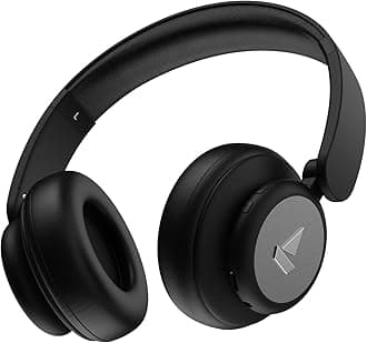 Rockerz 450 Pro Bluetooth On Ear Headphones with Mic with 70 Hours Battery, 40Mm Drivers, Bluetooth V5.0 Padded Ear Cushions, Easy Access Controls and Voice Assistant(Luscious Black) Wireless