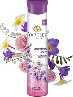 Yardley London Morning Dew Refreshing Deodorant Body Spray for Women, 150 ml