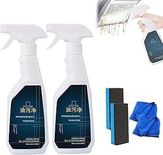 Kitchen Stain Remover, Kitchen Oil Stain Cleaner, Foaming Heavy Oil Stain Cleaner, Kitchen Grease Cleaner, Removes Stubborn Grease and Grime, for Kitchen, Bathroom Etc (2Pcs)