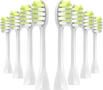 One Series Replacement Toothbrush Heads Pisonicleara Compatible with sonicare Philips One Series BH1022/03 HY1100/02 HY1102 (8-pc) Battery Brush, Mango Snow White Travel Refill (one-White)