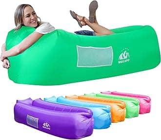 Wekapo Inflatable Lounger Air Sofa Hammock-Portable,Water Proof& Anti-Air Leaking Design-Ideal Couch for Backyard Lakeside Beach Traveling Camping Picnics & Music Festivals (Green)
