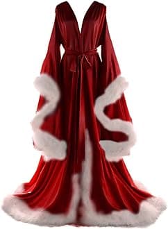 Women's Feather Bridal Robes Old Hollywood Maternity Photoshoot Nightgown Silk Bathrobe Long Lingerie