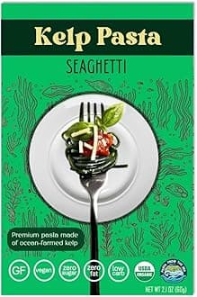 Kelp Pasta, 100% Seaweed, Gluten-Free, Keto, Vegan, Nutritious, Antioxidant-Rich, Low-Calorie, Low-Carb, Organic