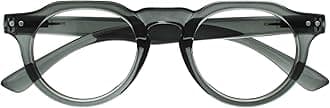 OPULIZE RIO Blue Light Blocking Reading Glasses - Flat Top Frame - Green - Mens Womens - Spring Hinges - B53-6 - +3.00