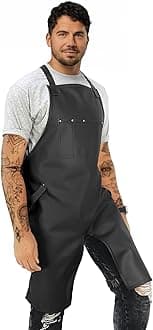 Tattoo Apron - Vegan Leather, Wipeable - Split-Leg, Cross-back Straps - For tattoo artist, Tattooist, Studio, Barber