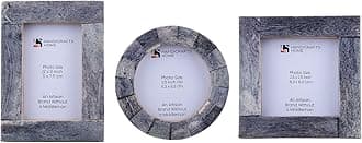 Handicrafts Home Baby Picture Frame for Newborn Girls and Boys - Shower Birthday Gifts Vintage Nursery Photo Frames Set of 3 Pieces (Grey)