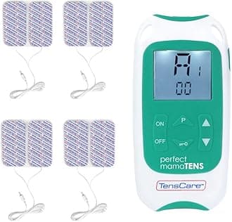 TensCare Perfect mama TENS - Natural Pain Relief Unit using Clinically Proven TENS Programmes. Perfect for Labour and after Childbirth. Includes 4 Extra Electrode Pads