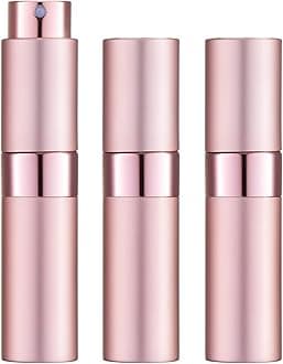 Lisapack 8ML Perfume Spray Bottle (3PCS) Cologne Atomizer, Small Sprayer Dispenser for Travel Men and Women (Pink)