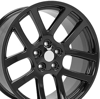 OE Wheels DG51 22 Inch Rim Fits Ram SRT Style 5x139.7 22x10 Gloss Black - Hollander 2223 (1)
