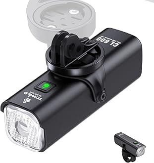 TOWILD CL600 Bicycle Light, Hangable & Automatic Lighting, 2,600 mAh Large Capacity, 600 Lumens, Road Bike Light, Bicycle Light, USB-C Rechargeable, Cross Bike Light, Long Lasting, IPX6 Waterproof