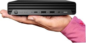 HP Pro 400 G9 Mini PC Desktop Computer, Intel i3 CPU, 8GB DDR5 RAM, 256GB PCIe SSD, Triple 4K Display Support, USB-C, Ultra-Quiet Design, Wi-Fi 6, Keyboard and Mouse, Windows 11 Pro