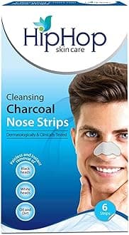 HipHop Skincare Charcoal Nose Strips Men Blackhead Remover (6 Strips)