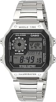 Casio Men's Ana-Digi Dial Stainless Steel Band Watch - AE1200WHD-1A