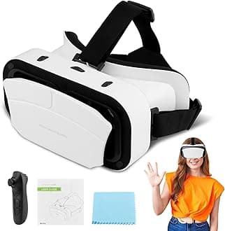 Virtual Reality Goggles, 3D VR Glasses Adjustable VR Virtual Reality Headset with Wide Angle Lens, Universal 3D VR Headset HD Goggles for Phone Movies Games
