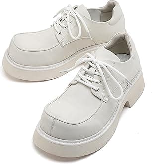 Men's Fashion Platform Genuine Leather Dress Shoes Height Boosting Chunky Oxfords Shoes Casual Party Dating Prom