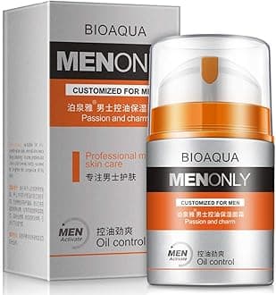 BIOAQUA Men Сlean Pores Skin Face Cream Controls Sebum Hydro-lipid Skin Oil Balance Nourishes Feeling of Freshness 50g