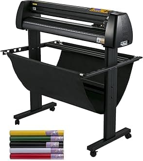 VEVOR Off-line Vinyl Cutter Machine 870mm Vinyl Printer U-Disk, 34 inch Plotter Printer with Accessories & Floor Stand Vinyl Cutting Machine Adjustable Force and Speed for Sign Making Plotter Cutter