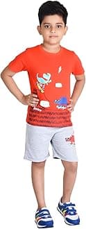 Boys Cotton Half Sleeve T-Shirt and Shorts Set