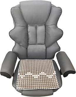 HOMREST 6-Point Massage Office Chair with Cooling Seat Cushion for Summer,Heating Executive Chairs,Ergonomic Home Office Desk Chairs with Retractable Footrest and Reclining Function(SlateGray‌)