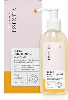 Ultra Brightening Cleanser with Natural Fruit AHA’s, Japanese Chrono Chardy & Skin Brightening Actives | Daily Use Exfoliating, Sulphate Free | For All Skin Types | 100g |