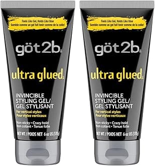 Schwarzkopf got2b Glued Ultra Styling Hair Gel, No White Residue, Edge Control, Vegan, Silicone Free, 150g (Pack of 2)