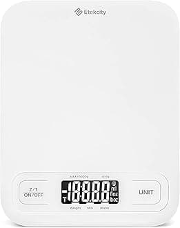 Etekcity Food Kitchen Scale, Digital Mechanical Weighing Scale, Grams and Ounces for Weight Loss, Baking, Cooking, White
