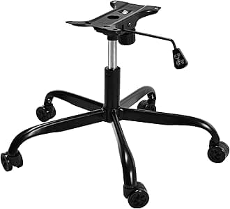 Frassie Office Gaming Chair Metal Base Replacement with Bottom Plate Stand Cylinder, 5 Wheels (Black)